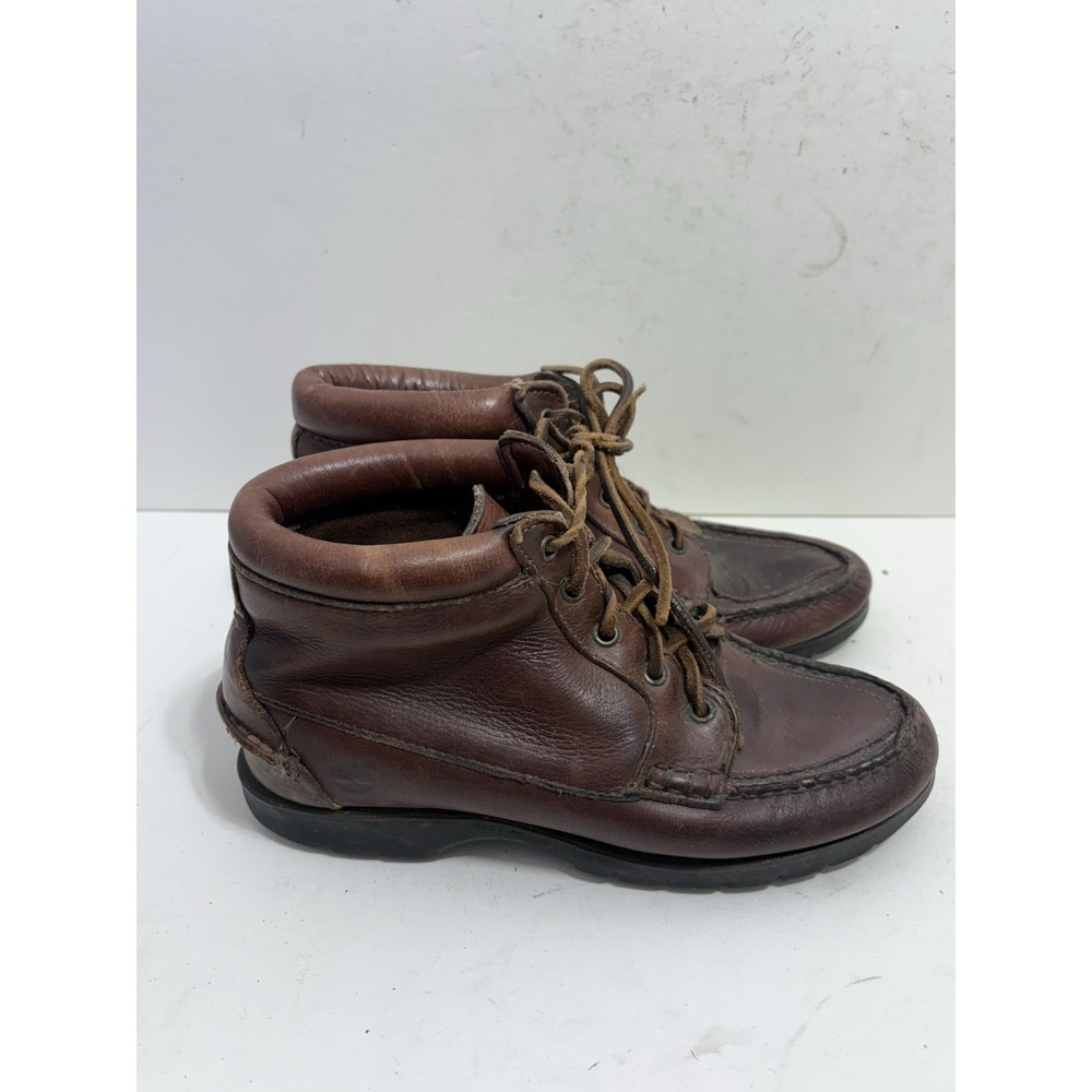 Timberland Women's Chukka Moccasin Leather Brown Soft Sole Boots Sz 6.5 M